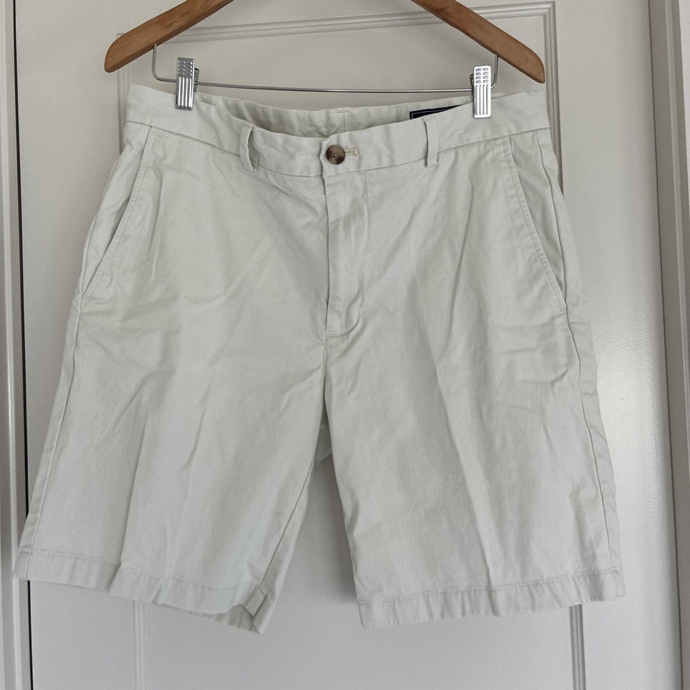 Vineyard Vines Shorts Mens 36 Khaki Cotton Chino Flat Front Casual Preppy